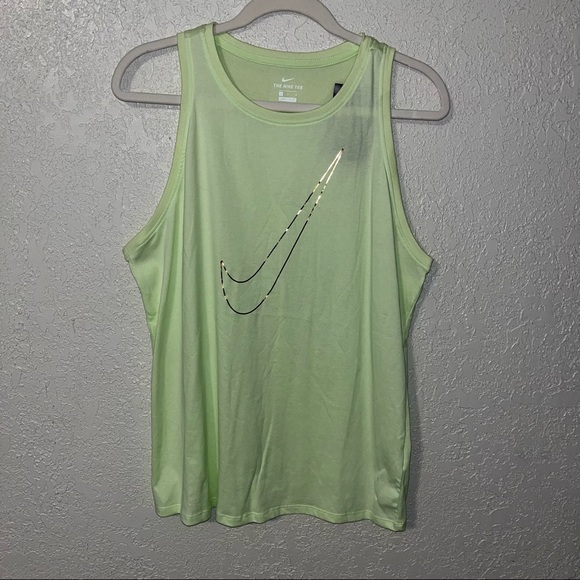Nike women’s Dri-Fit Femme Training tank top, L, lime green - Picture 1 of 5